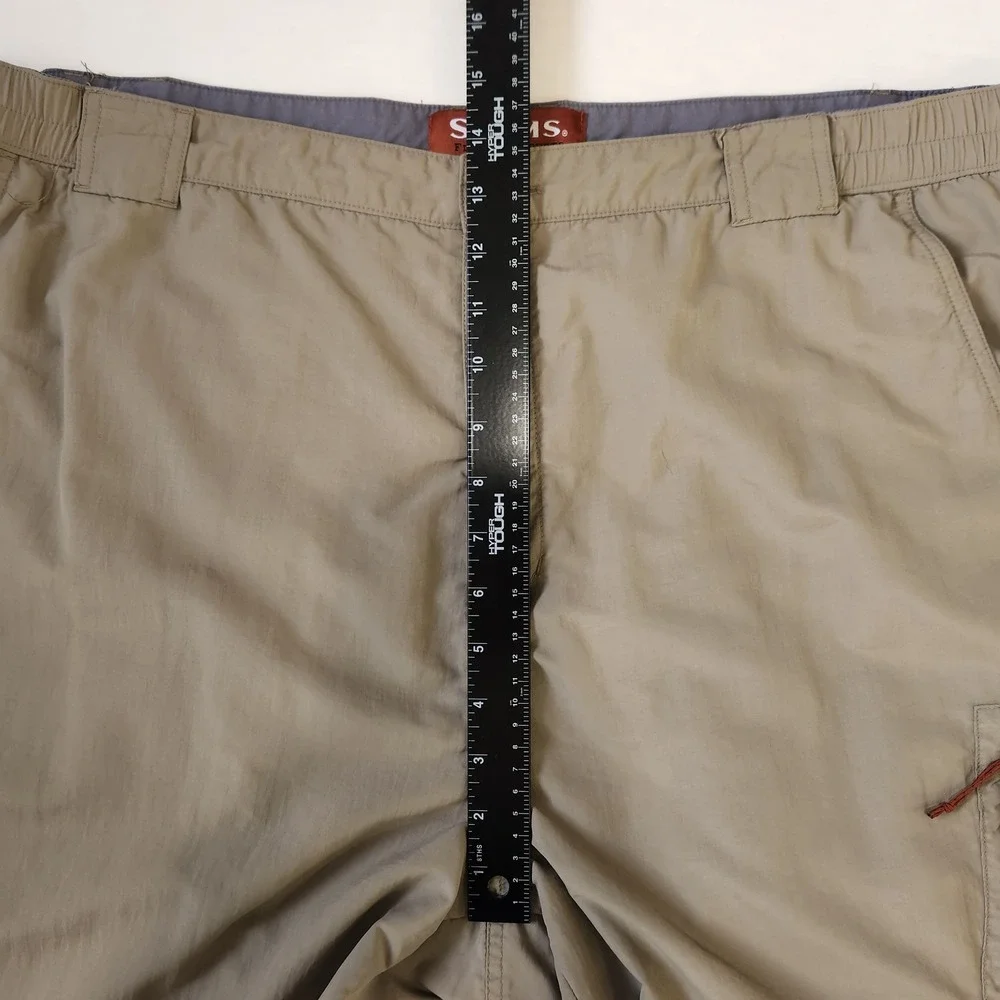 SIMMS Cor3 Fishing Guide‎ Pants Mens Tan Nylon Cargo XXL *FLAW